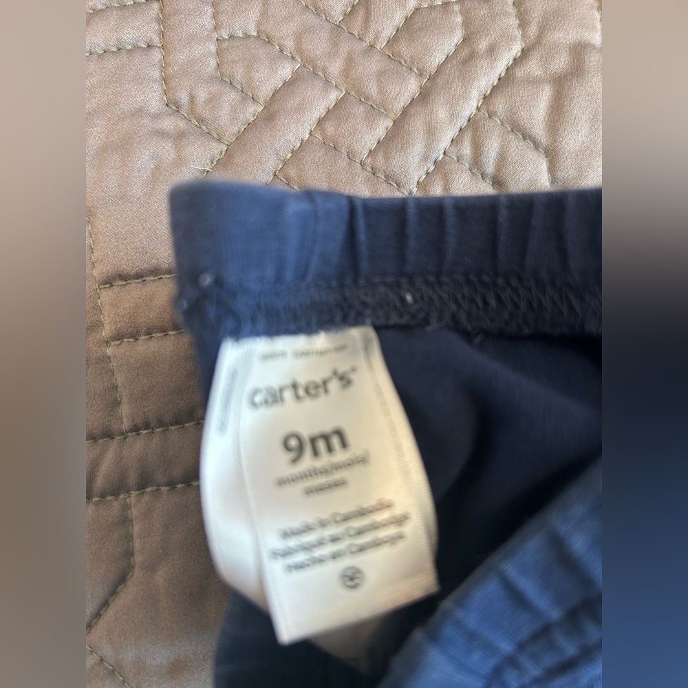 Baby Girl 3 pc Navy/White Bundle - OshKosh, babyGap, Carter’s Size 6-12 - Picture 4 of 5